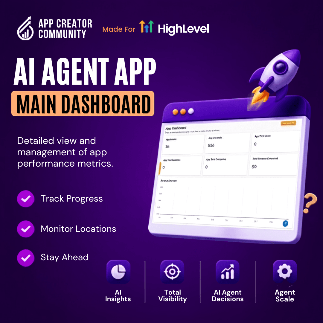 AI Agent App Main Dashboard
