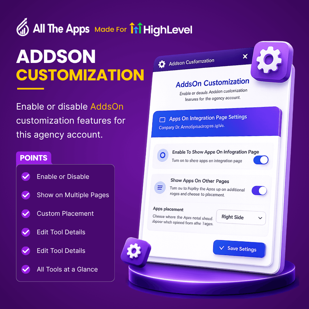 Add On Customization