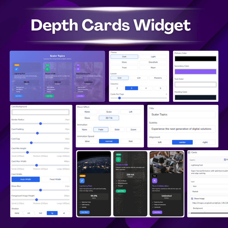Depth Cards Widget